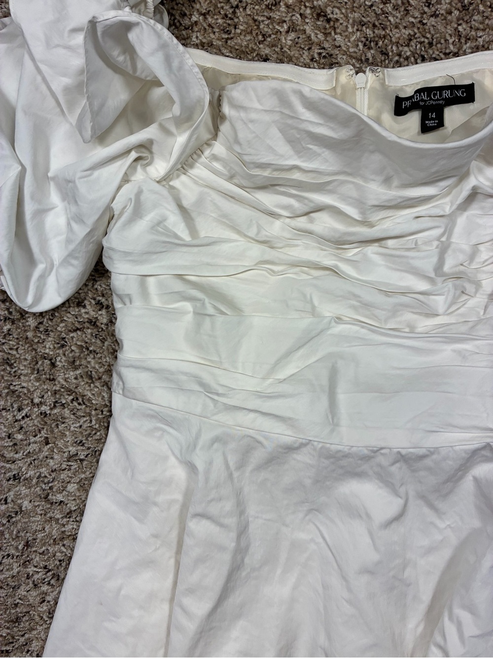 Prabal Gurung for JCPenney Puff Sleeve Off Shoulder Mini Dress - Picture 5 of 14